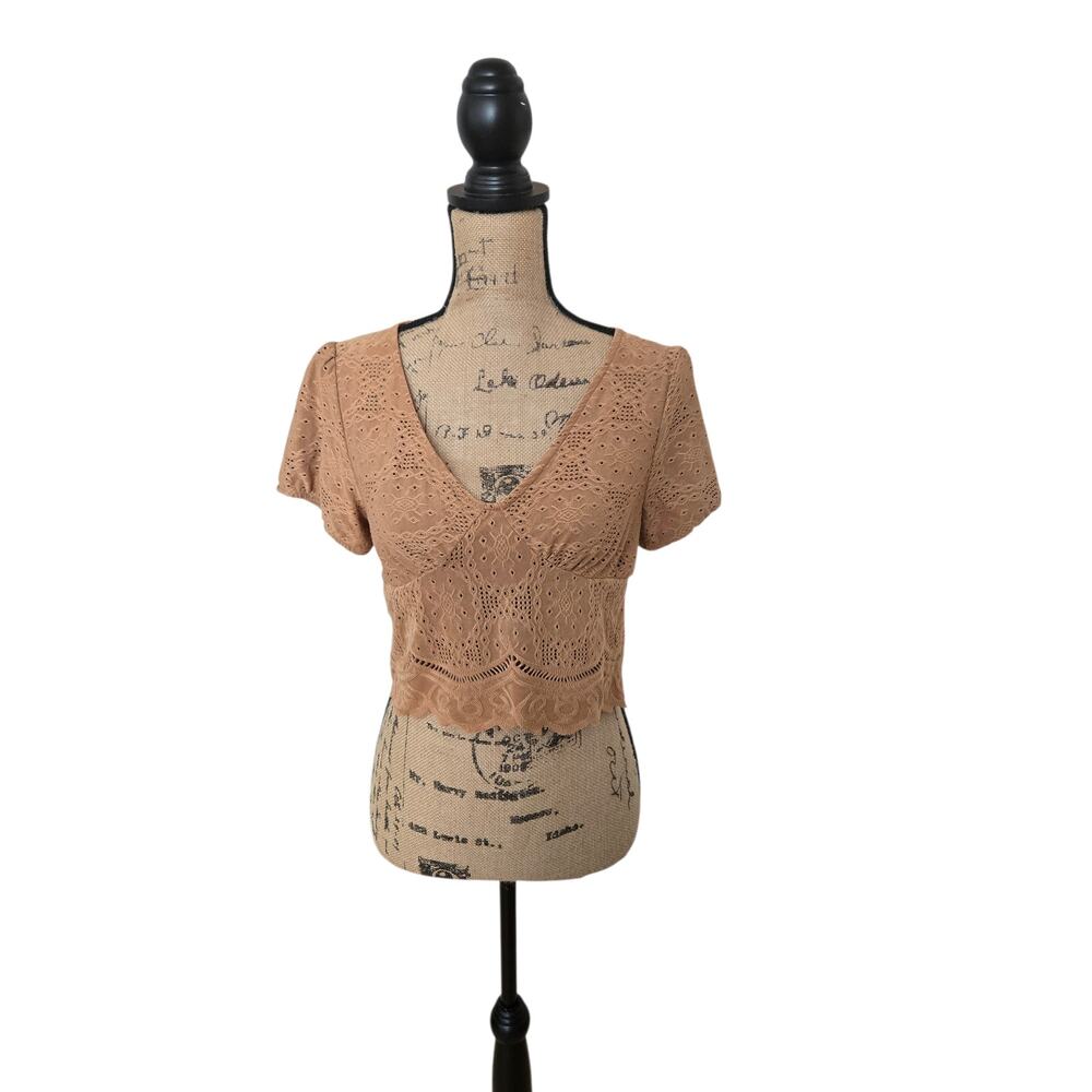 Urban romantics boho seersucker top, size large